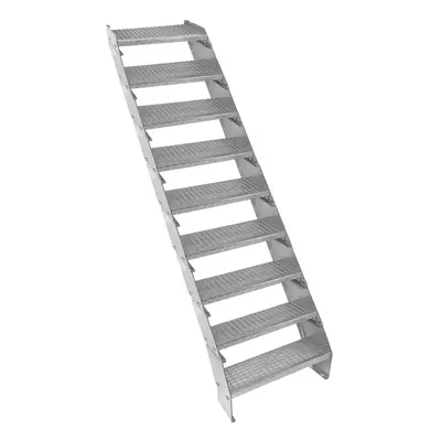 Metal Staircase Section Adjustable Height Galvanised Steel Steps 60cm / 600mm