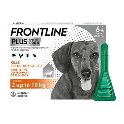 FRONTLINE Plus Flea & Tick Treatment for Small Dogs (2-10 kg) - Pipettes