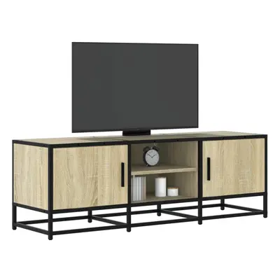 vidaXL TV Cabinet Sonoma Oak 120x35x41 cm Engineered Wood and Metal