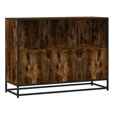 (smoked oak) vidaXL Sideboard Smoked Oak 100x35x76 cm Engineered Wood storage cabinet