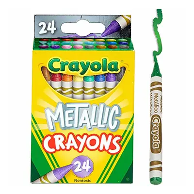 Crayola Metallic Crayons 24Count Multi 4.5"" x 2.8"" x 1.1"" (52881