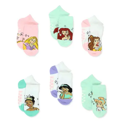 Disney Princess Toddler Girls Pack Socks with Grippers (X-Small (2-4