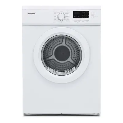 7kg Vented Freestanding Tumble Dryer In White With Sensor - Montpellier MVSD7W