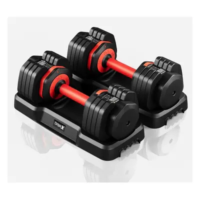 Adjustable Dumbbells Set with Anti-Slip Handle Safety Lock