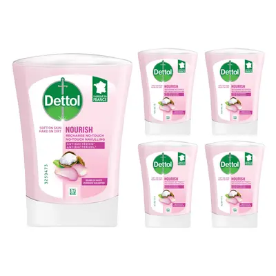 5 x 250ml Dettol No Touch Hand Wash Refill NOURISH