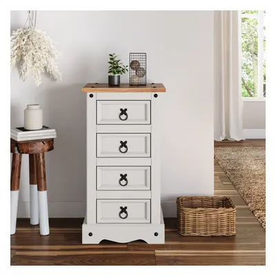 Corona White Drawer Narrow Bedside