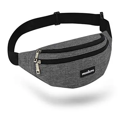 MOCOCITO Bum Waist Bag Zip Pockets/Adjustable Belt of 120cm/47in, Waterproof Waist Bag Large Cap