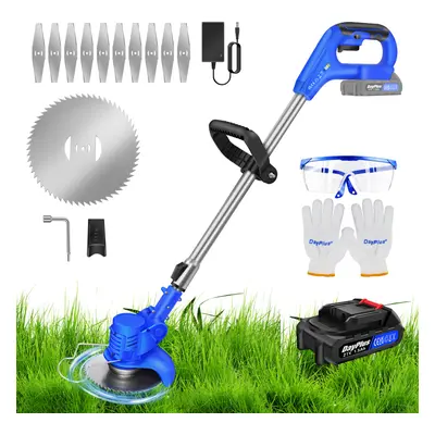 21V Cordless Grass Trimmer Garden Lawn Mowers 1500mAh Battery 2-in-1 Grass Strimmer/Edger