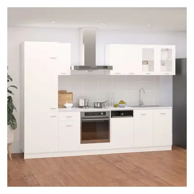 vidaXL Kitchen Cabinet Set Piece White Chipboard Dishwasher Panels Furniture