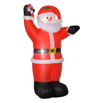 HOMCOM Inflatable Christmas Santa Claus Air Blown Decoration Yard for Lawn