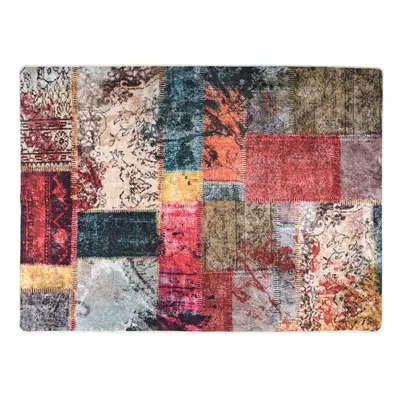 (patchwork, x cm) vidaXL Rug Washable Patchwork Anti Slip Home Floor Carpet Floor Area Rug Mat