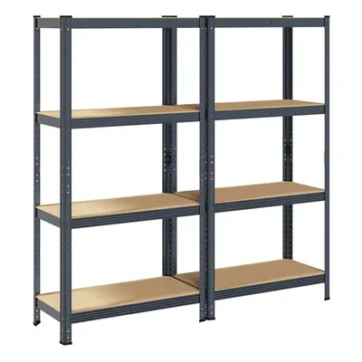 vidaXL 4-Layer Storage Shelves pcs Anthracite Steel&Engineered Wood