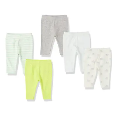 Amazon Essentials Unisex Babies' Leggings Pack of Grey/Green/Cream