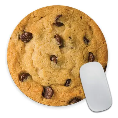 Wasach Giant Chocolate Chip Cookie - Circle Mouse Pad - Mousepad - Funny - Coworker Gift Teacher