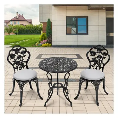 3pcs Cast Aluminum Outdoor Bistro Dining Set