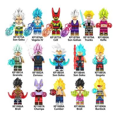 (Style C 16pcs) 16PCS Dragon Ball Minifigure Fit Lego Building Block Toy UK