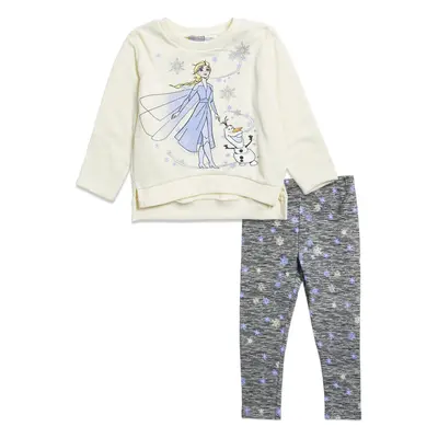 Disney Frozen Olaf Elsa Little Girls Piece : Fleece Graphic T-Shirt