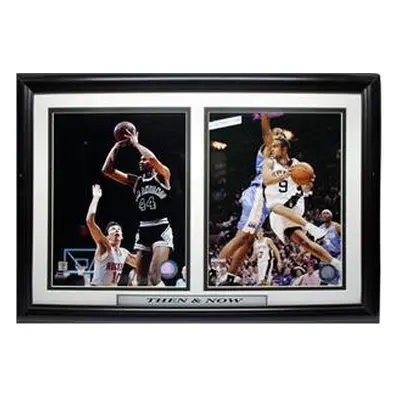 12x18 Double Frame - San Antonio Spurs ""Then and Now""