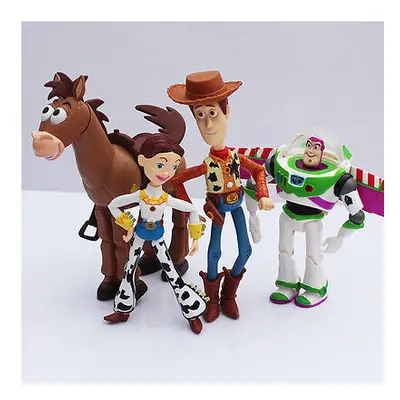 4Pcs/Set Toy Story Buzz Lightyear Woody Jessie PVC Action Figure Toy Doll