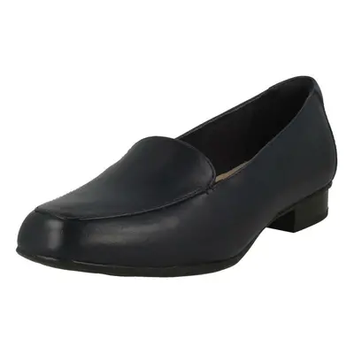 (UK 5, Navy (Blue)) Ladies Clarks Low Heeled Loafers Juliet Lora - E Fit