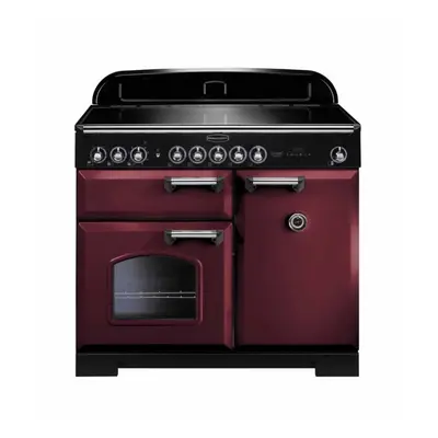 Rangemaster CDL100EICY/C Classic Deluxe Cranberry with Chrome Trim 100cm Induction Range Cooker