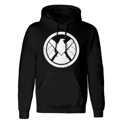 (M, Black) Avengers Unisex Adult Shield Hoodie