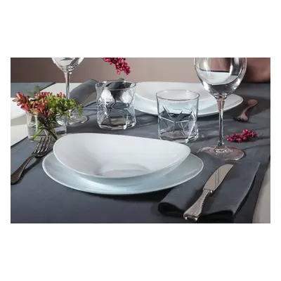 (18 pc Bormioli Prometeo Dinner Set) Bormioli Rocco Pcs Glass Dinner Sets Dining Plates