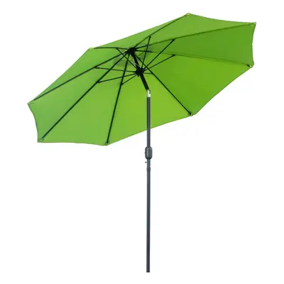 Outsunny 2.7M Patio Umbrella Outdoor Sunshade Canopy w/ Tilt and Crank Green