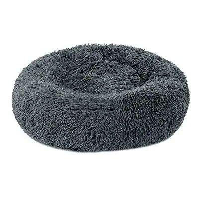 HIRIX Alivio Plush Donut Pet Bed, Calming Round Dog Cat Warm Cosy Cuddler Kennel Soft Puppy Sofa