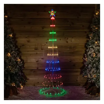 1.8m Light up Cone Tree with Multi-Coloured LEDs and Timer Function