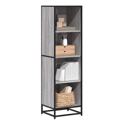 vidaXL Book Cabinet Grey Sonoma 40x35x139 cm Engineered Wood bookcase