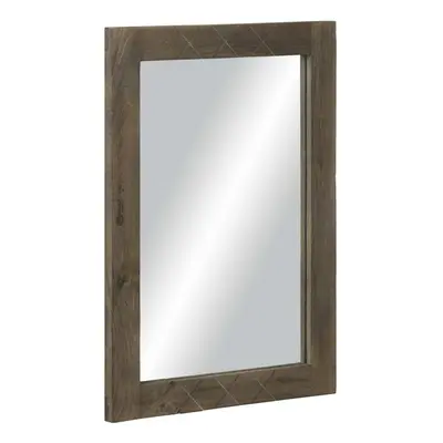 vidaXL Bathroom Mirror Grey 50x3x70 cm Solid Wood Mango mirror vanity mirror