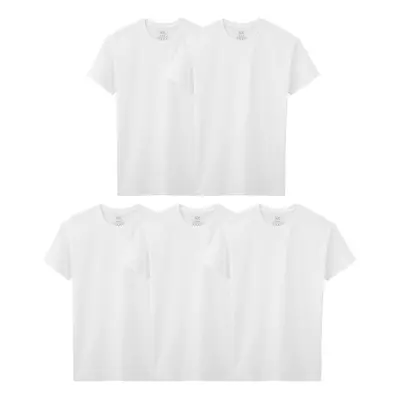 Fruit of the Loom Boys Big cotton White T Shirt Small