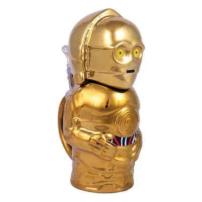 STAR WARS C-3PO Beer Stein - Collectible Ceramic Figural Mug with Pewt