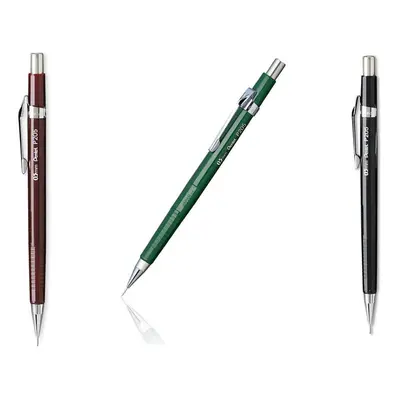 Value Pack of Pentel Sharp Automatic Pencil, 0.5mm, Black, Burgundy, Green Barrels, Pack (P205) 