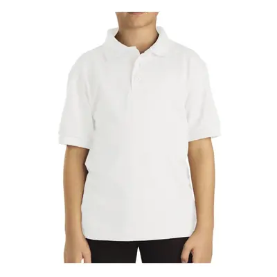 Dickies Big Boys' Short Sleeve Pique Polo Shirt White Small (8)