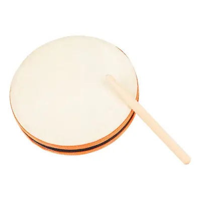 Wooden Sheepskin Hand Drum 20x20cm Hand Beat Drums with Drumstick SY-98 Orff Musical Instrument