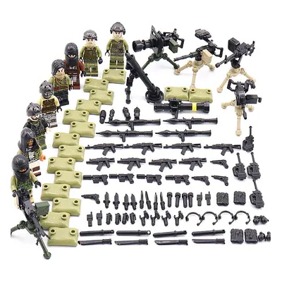 (Style H) Fit Lego WWII Soviet Union German Forces Soldiers Minifigures Kid Toys