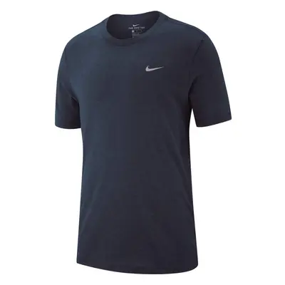 Nike Men's Dry Tee Drifit Cotton Crew Solid Obsidian Heather/Mattelic