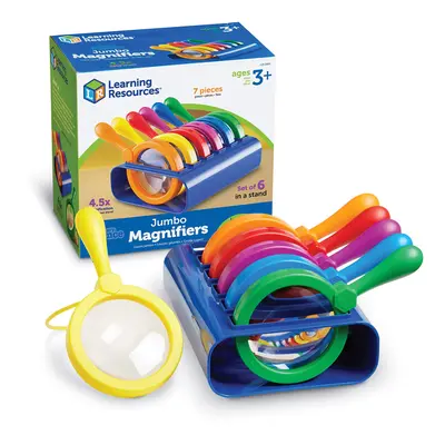 Learning Resources Primary Science Jumbo Magnifiers with Stand - Pie