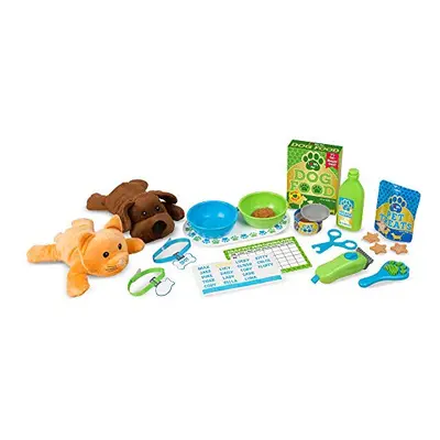 Melissa & Doug Feeding and Grooming Pet Care Play Set - Pretend Play V