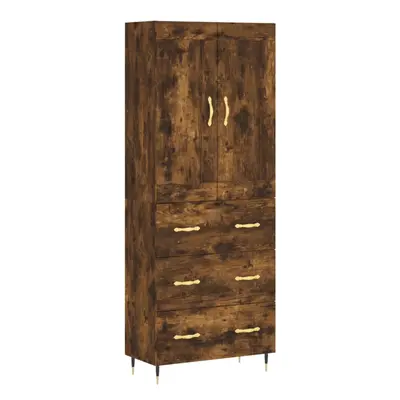 (smoked oak, drawers) vidaXL Highboard Sideboard Storage Cabinet Home Side Cabinet Engineered Wo