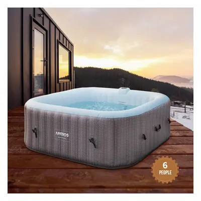 AREBOS Whirlpool Inflatable Indoor & Outdoor People Massage Jets with Heating Litres Includes Co