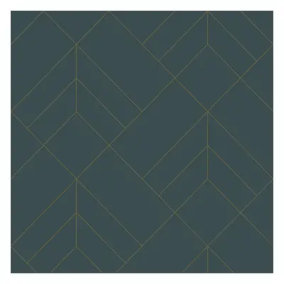 (Slate/Gold) Sander Geometric Wallpaper Fine Decor