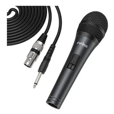 FIFINE Wired Microphone with Cord 14.8ft,Handheld Dynamic Mic Karaoke Microphone for Singing Voc