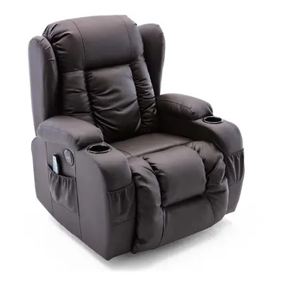 (Brown, Seater) CAESAR HIGH BACK ELECTRIC BOND GRADE LEATHER RECLINER 3+2+1 SOFA ARMCHAIR SET