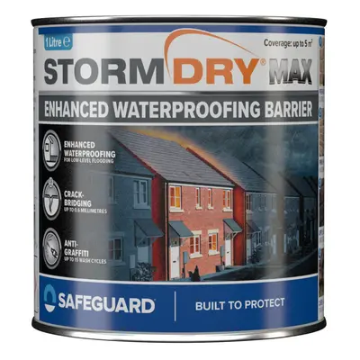 Stormdry MAX - Waterproofing, crack-bridging and anti-graffiti protection barrier for brick, mas