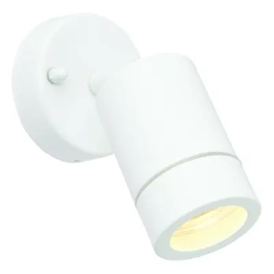 IP44 Outdoor Adjustable Spotlight Gloss White GU10 Dimmable Accent Downlight