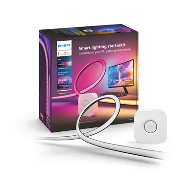 Philips Hue Play Gradient PC Lightstrip Starter Kit Including Hue Bridge [for Inch Screens] LED 