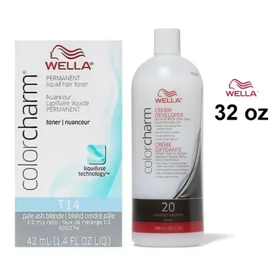 (T14, Developer (Vol.20) 32oz) Wella Color Charm Developer Volume 32oz